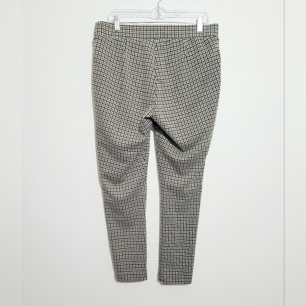 Cooper & Ella Women's Pants Size L Brown Black White Houndstooth Stretch Pullon - Picture 3 of 12